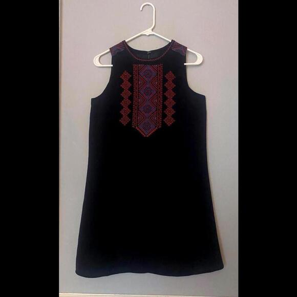 J. Crew Navy Embroidered Shift Dress - Picture 4 of 13